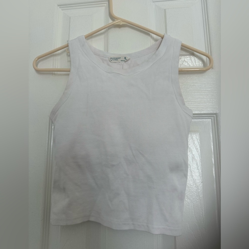Primark Cares White Classic white tank with built in bra.